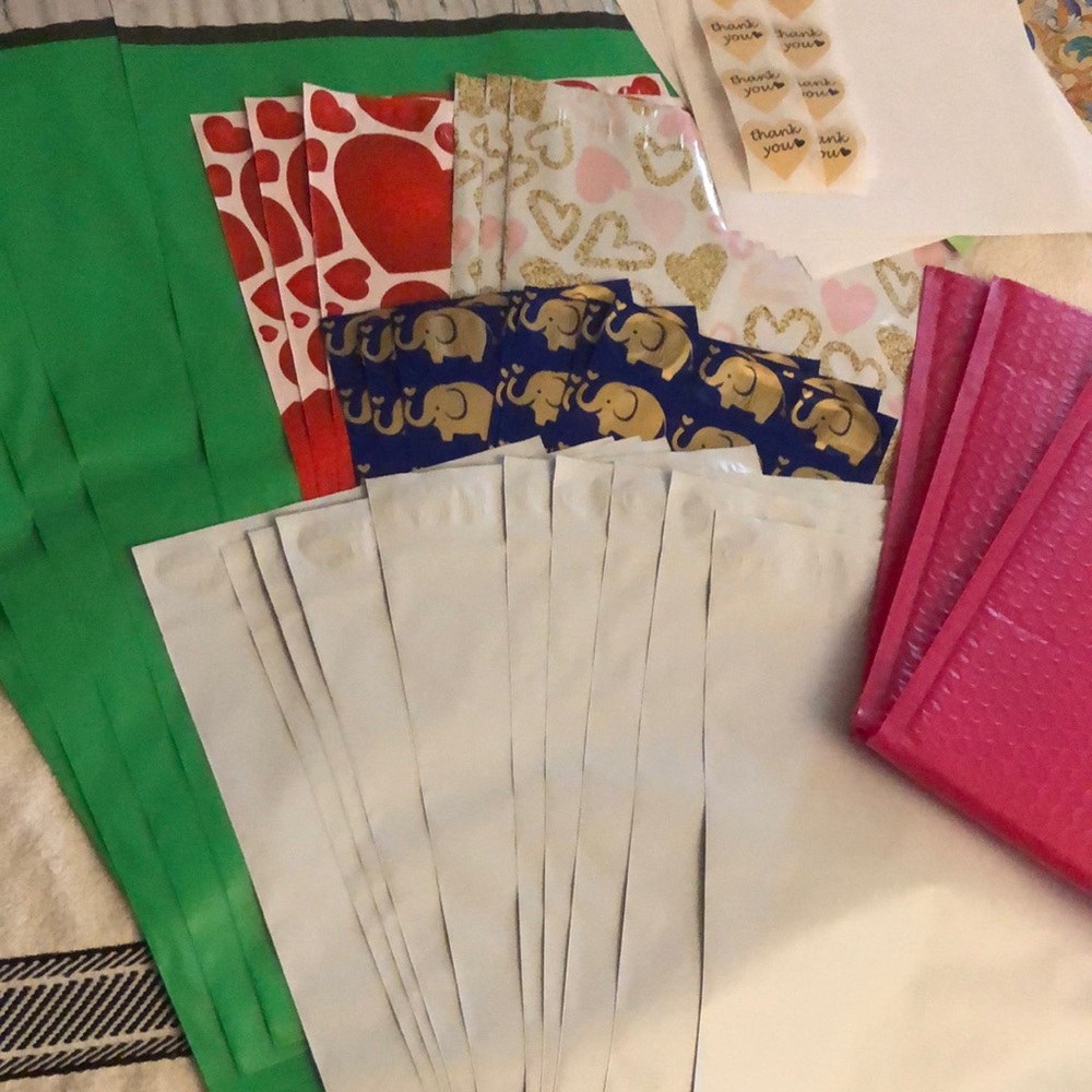 45 polymailers special for summer address labels included and stickers